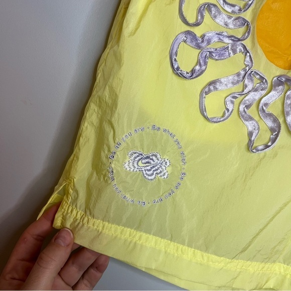 Nike Sportswear Project Uphoria Woven Daisy Yellow Sheer Nylon Shorts Size Small - Picture 6 of 16